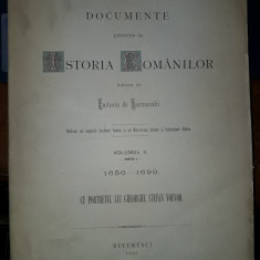 Eudoxiu de Hurmuzaki-Documente privitoare la istoria romanilor,vol.5 partea I