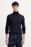 Trussardi pulover culoarea bleumarin, light, cu guler, M0178000019N
