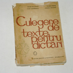 Culegere de texte pentru dictari - Blajovici - Comanescu - Botis - Macovei 1969