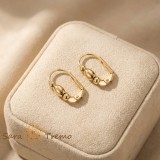 Cercei Auria Clasica , Cercei placati 18K Brazilia, model rotunjit elegant