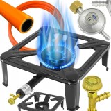 Pirostrie pe Gaz Baug 40x40 cm 6.5 kW Patrata | Arzator Fonta, Inclusiv Reductor si Furtun