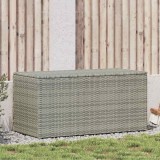 Ladă Depozitare Grădină vidaXL, 100x50x50 cm, Poliratan Gri, Impermeabilă, Cutie Depozitare Exterior, Cufăr Depozitare, Mobilier Grădină