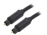 Cablu Toslink 5m Aurit Negru