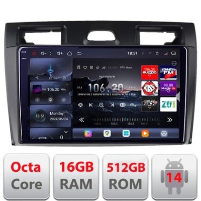 Navigatie Ford Fiesta MK5 2002-2008 Android radio gps internet 8 core QLED 2K 16+512 360 Edotec CarStore Technology foto
