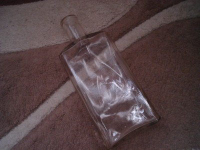 Sticla veche patrulatera, 0.5 L, transparenta foto