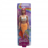 Cumpara ieftin Barbie Dreamtropia Papusa Sirena Cu Parul Roz Si Coada Portocalie, Mattel