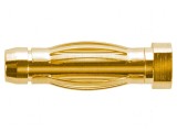 Conector banană 4mm aurit 32A 33VAC 70VDC 17,7mm
