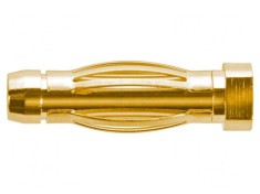 Conector banană 4mm aurit 32A 33VAC 70VDC 17,7mm