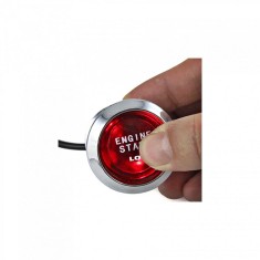 Kit buton pornire motor autoturism cu iluminare Rosu Albastru 12V Cod: ES02 - Lumina Albastra