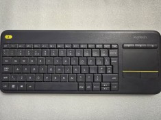 Tastatura Wireless LOGITECH Touch K400 Plus, USB, Layout US INT, negru