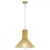 Pendul tavan din lemn e27 max 60w d35 x 35cm, V-TAC