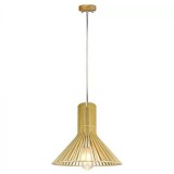Pendul tavan din lemn e27 max 60w d35 x 35cm, V-TAC