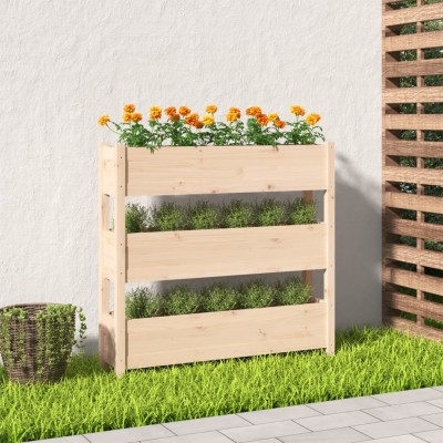 vidaXL Jardinieră, 112x25x104,5 cm, lemn masiv de pin 823920 foto