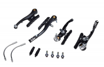 Set frane v-brake negre, fata-spate biciclete PB Cod:AWR0261 foto