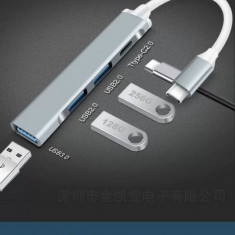 Type-C Adaptor HUB 4 în 1 USB 3.0 2.0 Splitter