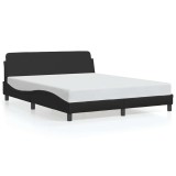 Cumpara ieftin Cadru de pat, Dover, negru, 152x203 cm, piele ecologica