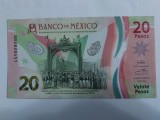 Mexic 20 Pesos Comemorativa 2021 Polimer Seria AB Semnatura 1 UNC