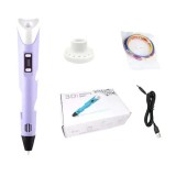 Cumpara ieftin Creion 3D pentru realizare obiectelor in spatiu 3D cu filament inclus - Violet