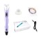 Creion 3D pentru realizare obiectelor in spatiu 3D cu filament inclus - Violet