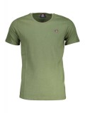 Cumpara ieftin Tricou barbati, cu mini logo brodat, Regular fit, verde inchis, L