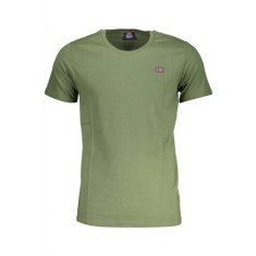Tricou barbati, cu mini logo brodat, Regular fit, verde inchis, L