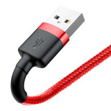Cablu Baseus cafule USB Lightning QC3.0 , 2.4A , 1M, rosu