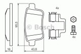 Set placute frana,frana disc RENAULT KANGOO Express (FW0/1) (2008 - 2016) BOSCH 0 986 494 331