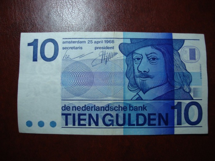 OLANDA 10 GULDENI 1968