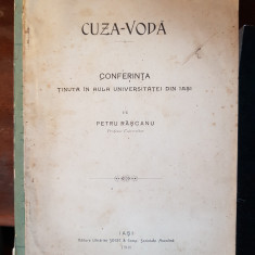 PETRU RASCANU CUZA - VODA CONFERINTA TINUTA IN AULA UNIVERSITATII DIN IASI 1907