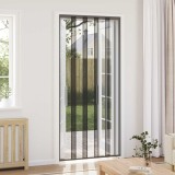 vidaXL Plasă de insecte cu cortină Negru poliester 42037249