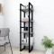 Gossi biblioteca cu 4 niveluri gri sonoma 40x30x140 cm lemn compozit
