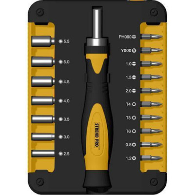 Set de muștiucuri și șurubelnițe Strend Pro WT536, 18 piese, cu șurubelniță foto