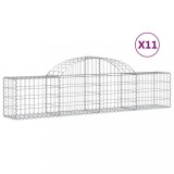 Cumpara ieftin Cosuri gabion arcuite 11 buc, 200x30x40/60 cm, fier galvanizat