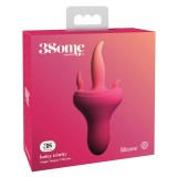 Vibrator cu 3 limbi pentru stimulare tripla, 10 Vibratii, 10 Rotatii