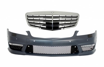 Bara Fata cu Grila Centrala Mercedes S-Class W221 (2005-2012) S63 S65 Design Performance AutoTuning foto