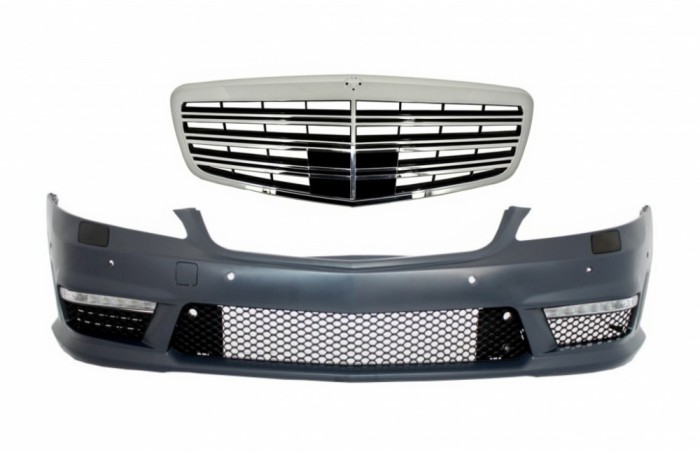 Bara Fata cu Grila Centrala Mercedes S-Class W221 (2005-2012) S63 S65 Design Performance AutoTuning