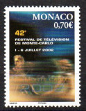 MONACO 2002, Festivalul International TV, serie neuzata, MNH