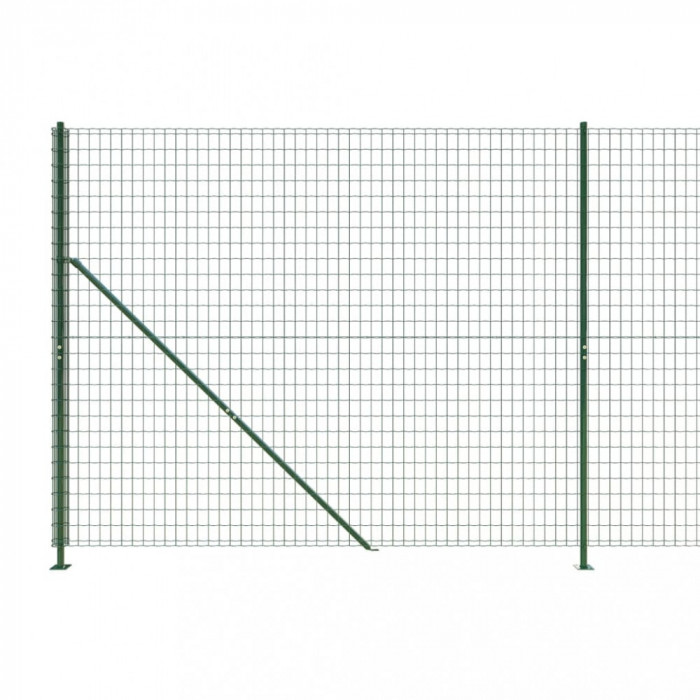 Gard plasa de sarma cu bordura, verde, 2x25 m GartenMobel Dekor