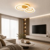 Cumpara ieftin Lustra LED Erste ORO 45W 50cm, Corp Iluminat Interior Modern cu Telecomanda, Temperatura Culoare Reglabila 3500K-6000K, Design Circular Elegant