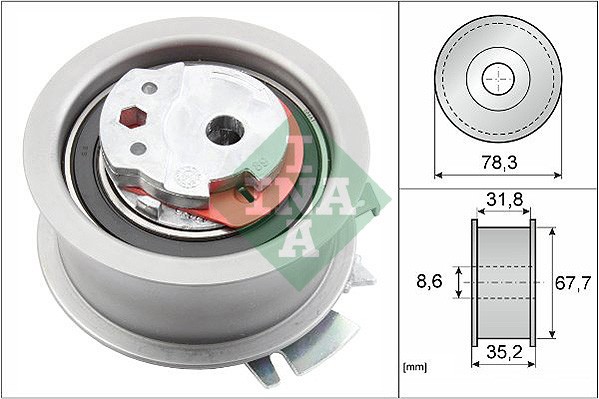 INA 531 0628 30 rola intinzator,curea distributie