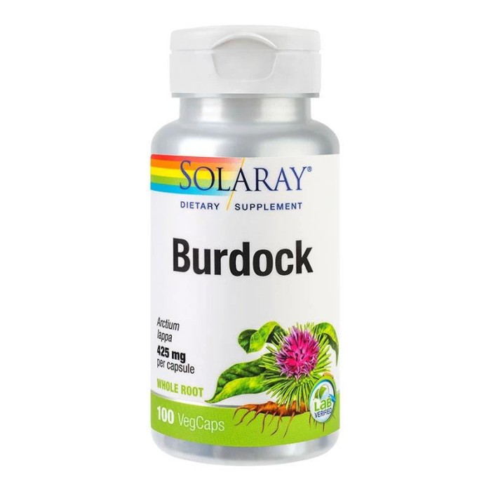 Burdock (Brusture) 425mg Solaray Secom 100cps