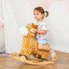HOMCOM balansoar girafa, pentru copii 3-6 ani, 63x38x63cm, Galben