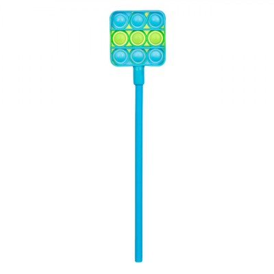 Creion 3D Fidget Pop It, Pătrat, Culoare Albastru foto