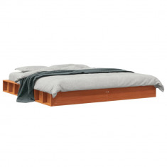Cadru de pat, maro ceruit, 180x200 cm, lemn masiv de pin foto