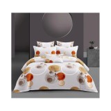 Cumpara ieftin Lenjerie de Pat cu elastic 4 piese pat dublu, Bumbac Satinat - LIM112