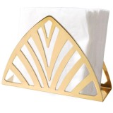 Suport decorativ metalic pentru servetele Pufo Gold, 14 x 9.5 cm, auriu