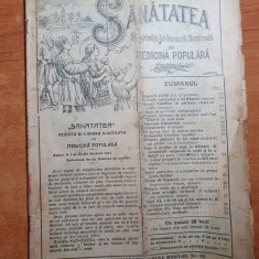 sanatatea 15 martie 1908-revista de medicina populara