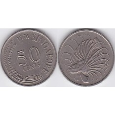 Singapore 1980 - 50 cents, circulata