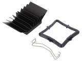 Radiator negru cu aripioare BGA 31x31mm