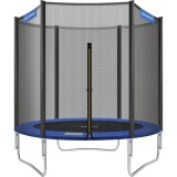 SONGMICS Trambulina pentru copii cu plasa de protectie exterioara, diametru 183 cm, 100 kg, albastru Household NewTrend